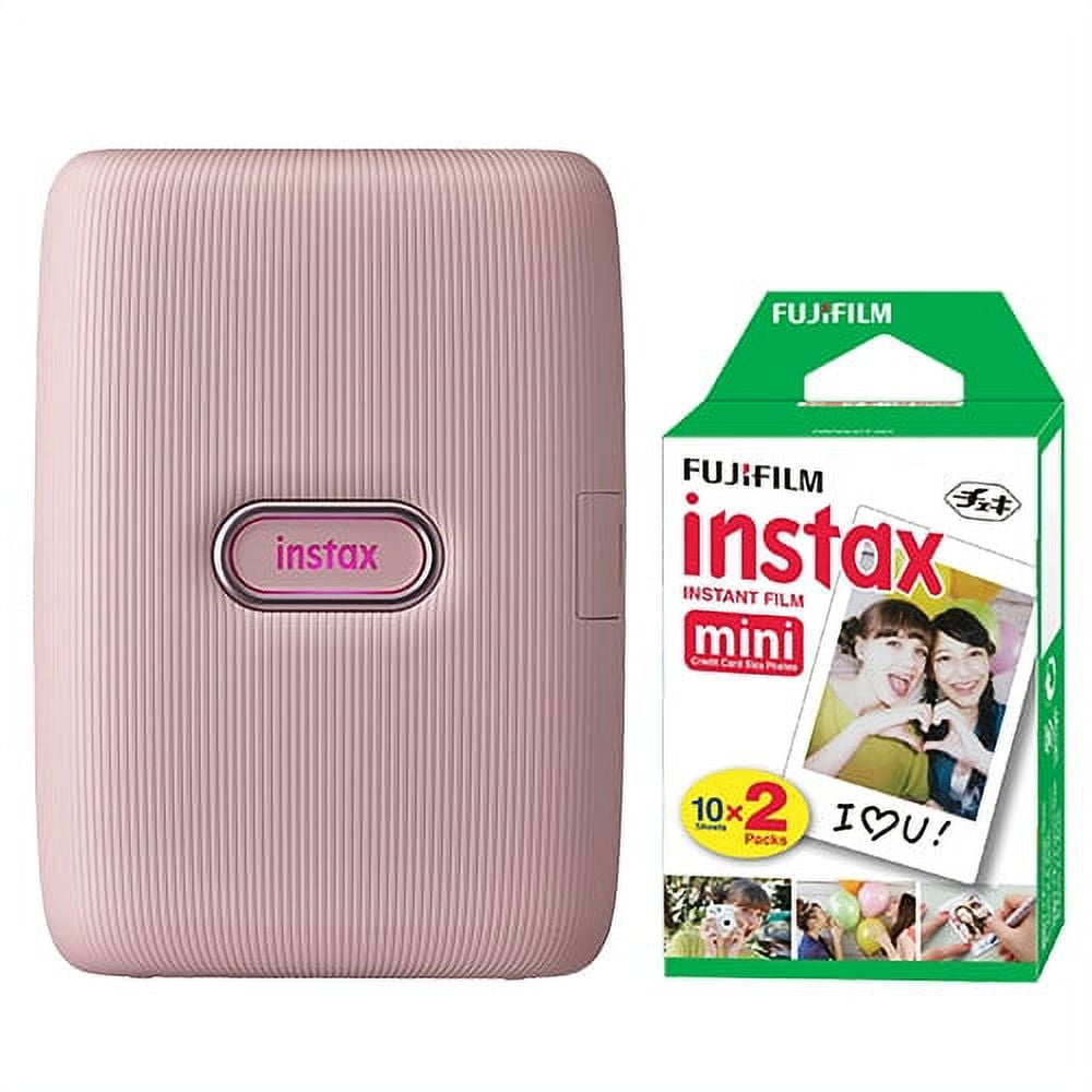 FUJIFILM INSTAX Mini Link Fuji Smartphone Printer Dusky Pink + 20 Film  Sheets