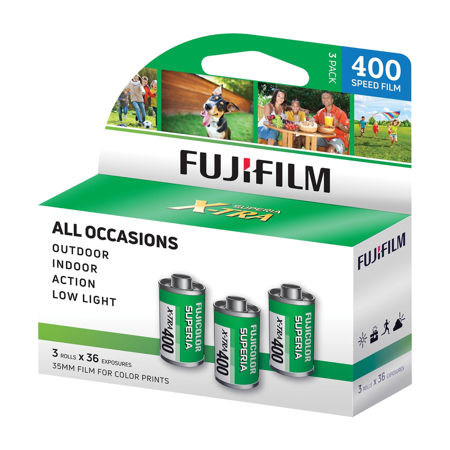 FUJIFILM ISO 400 36-Exposure Color Negative Film (3 Pack), 600022183PT
