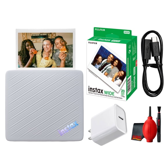 FUJIFILM Instax Link Wide 2 Wireless Smartphone Printer - Blue + 20 Photo Films