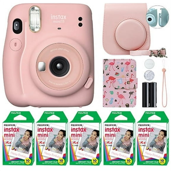 FUJIFILM Instax Mini 11Built-in Flash All Occasion Instant Film Camera, Blush Pink