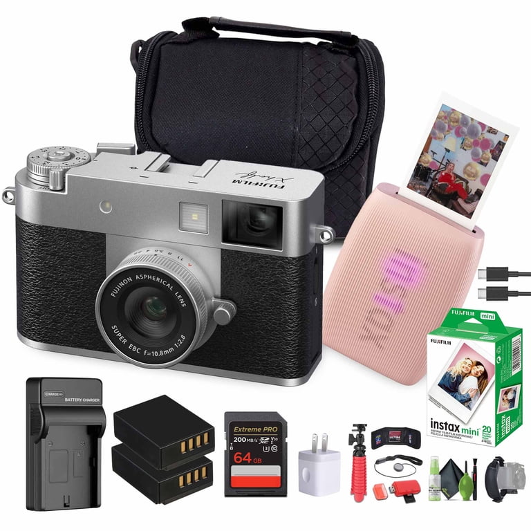 FUJIFILM X Digital Camera (Silver), MINI LINK 3 Smartphone Printer