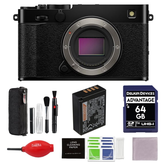 FUJIFILM X-E5 Mirrorless Camera Bundle (Black) with 64GB SD Card and More Additional Accessories