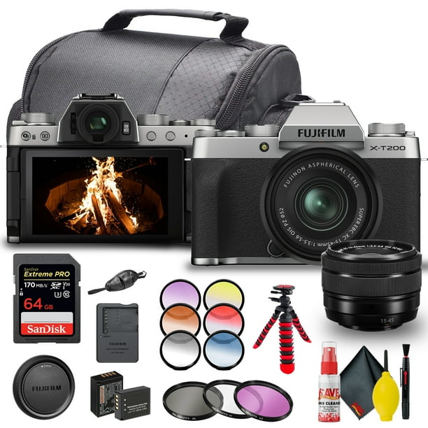 FUJIFILM X-T200 Mirrorless Digital Camera with 15-45mm Lens FUJIFILM X-T200 Mirrorless Digital Camera with 15-45mm Lens