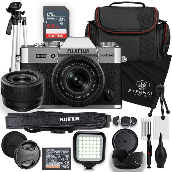 FUJIFILM X-T30 III Mirrorless Camera with 13-33mm f/3.5-6.3 Lens (Silver)