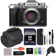 thumbnail image 1 of FUJIFILM X-T5 Mirrorless Camera (Silver) Bundle with 64GB Memory Card, Gadget Bag, Card Reader & More | USA Authorised with Fujifilm Warranty | Fuji xt5, 1 of 9
