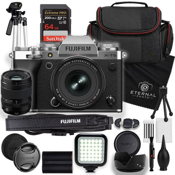 FUJIFILM X-T5 Mirrorless Camera with XF 16-50mm f/2.8-4.8 Lens (Silver)