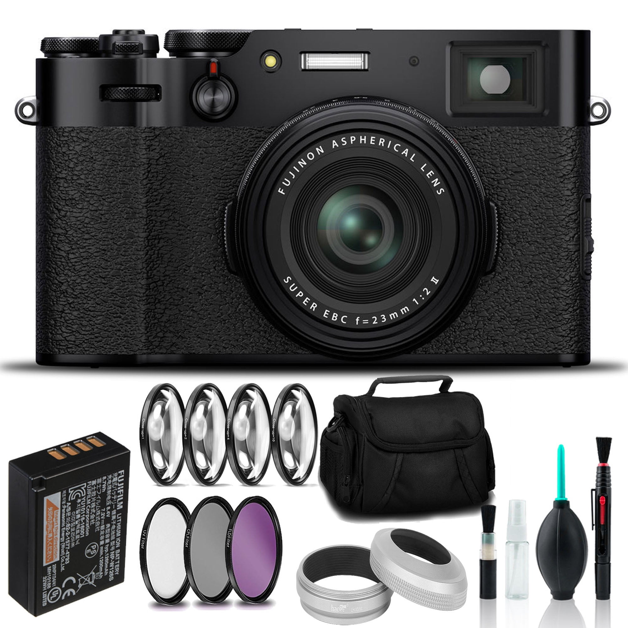 FUJIFILM X100V Digital Camera (Black) with Addtional Accessories