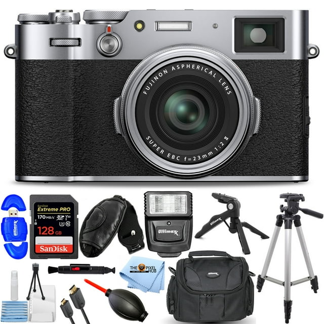 FUJIFILM X100V Digital Camera (Silver) 16642939 12PC Accessory Bundle