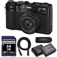 thumbnail image 1 of FUJIFILM X100VI Digital Camera (Black) Bundle with Extra Battery, 3-in-1 Card Reader, Rope Wrist Strap & More | USA Authorised with Fujifilm Warranty | Fuji X100VI, 1 of 7