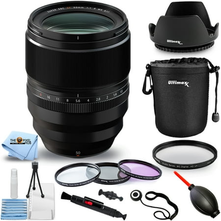 FUJIFILM XF 50mm f/1.0 R WR Lens 16664339 + Filter Kit + Lens Pouch Bundle