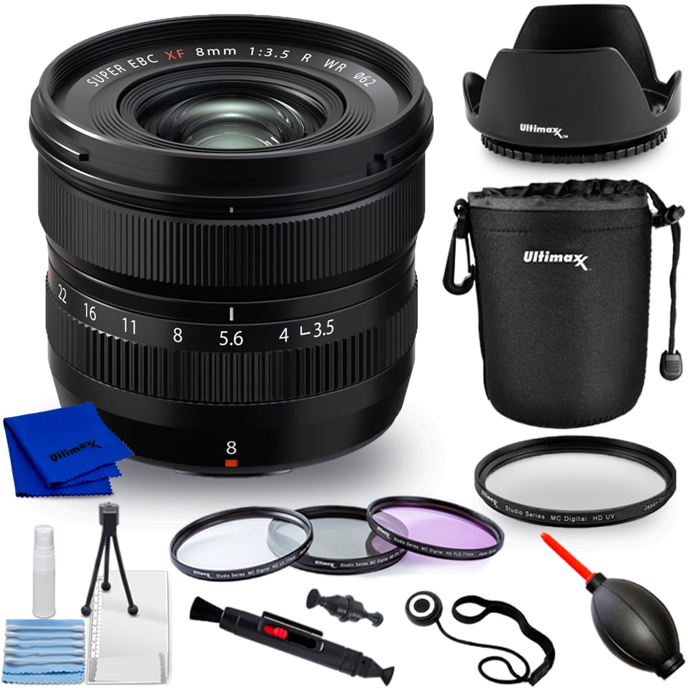 FUJIFILM XF 8mm f/3.5 R WR Lens 16797760 - 10PC Accessory
