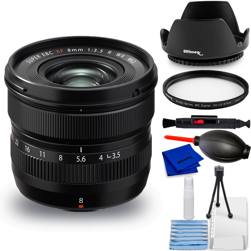 FUJIFILM XF 8mm f/3.5 R WR Lens 16797760 - 7PC Accessory