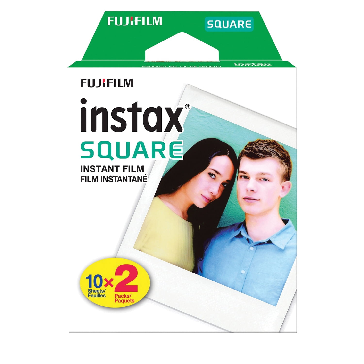 FUJIFILM instax SQUARE Film, 10 Sheets, 2 Pack