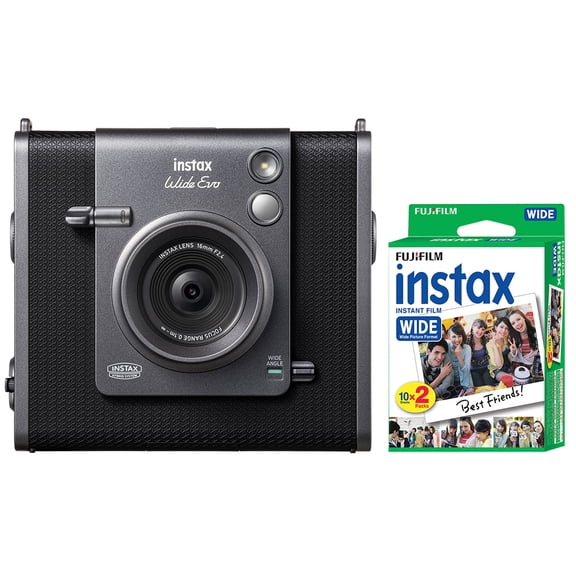 FUJIFILM instax WIDE EVO Hybrid Instant Film Camera + 20 Sheets Instant Film