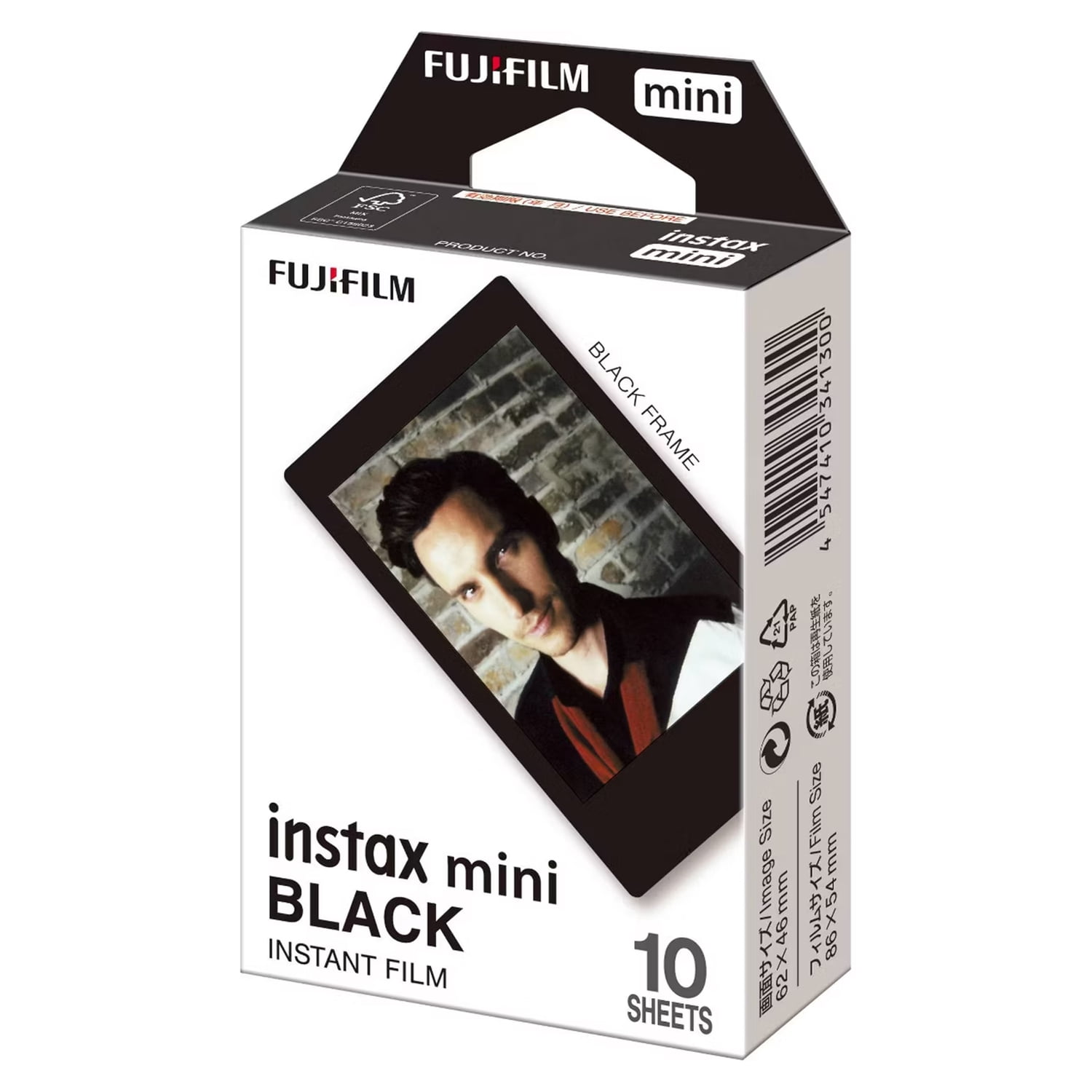 FUJIFILM instax mini Black Border Instant Film, 10 Sheets
