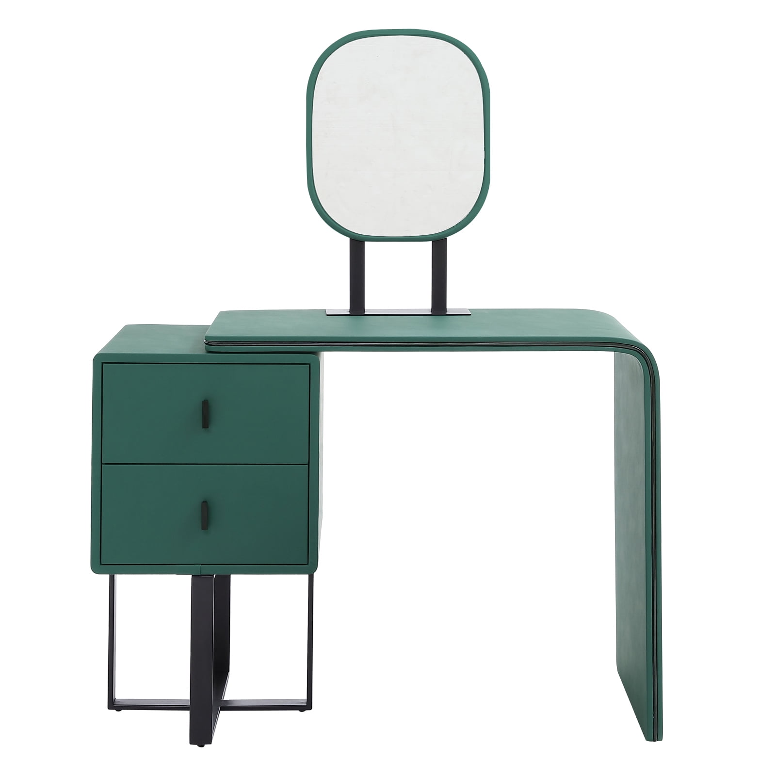 FUKAYI Faux Leather Makeup Vanity Desk Set with Stool Small Vanity Makeup Mirror Desk, Green - Walmart.com FUKAYI Faux Leather Makeup Vanity Desk Set with Stool Small Vanity Makeup Mirror Desk, Green - Walmart.com