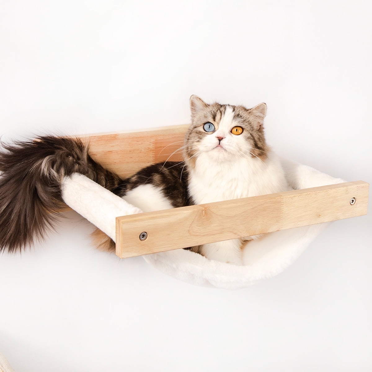 FUKUMARU Cat Hammock, Cat Wall Shelf, Climbing, White