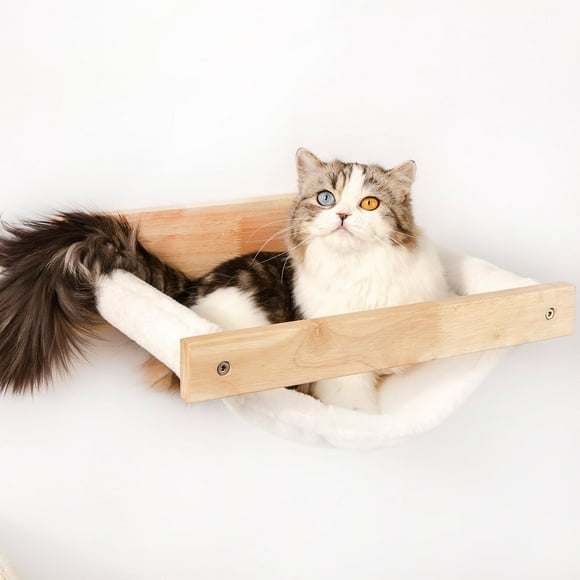 FUKUMARU Cat Hammock, Cat Wall Shelf, Climbing, White