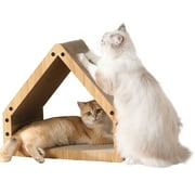 FUKUMARU Cat Scratcher House, 16 IN Multi-Functional Lounge for Scratching & Sleeping