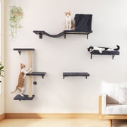 FUKUMARU Cat Furniture Adjustable Wall Mounted Cat Perch with Instruction Manual & Screwkit, Gray