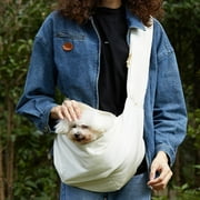 FUKUMARU Dog Sling, Ultralight Cat Carrier, Foldable Puppy Bag, Cream