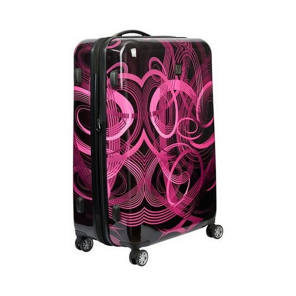FUL Atomic 24 Inch Spinner Rolling Luggage Suitcase, ABS Hard Case ...