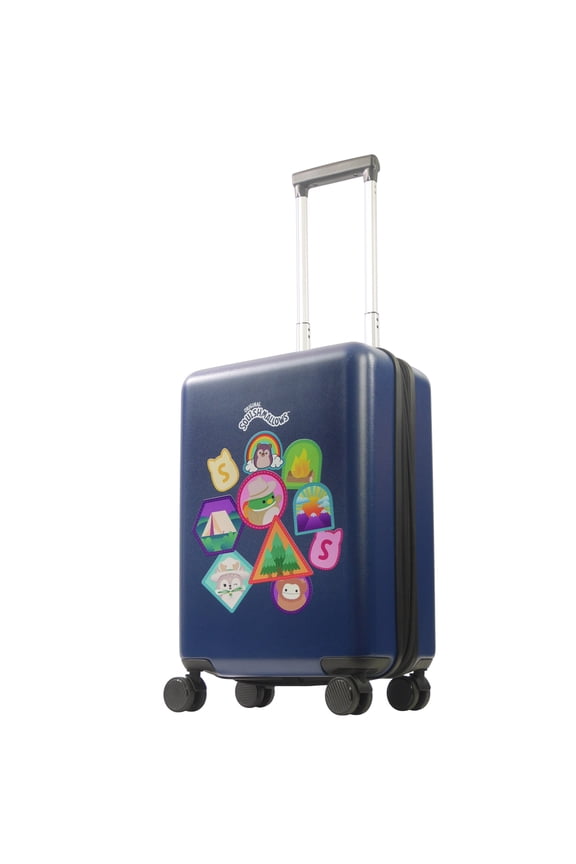 Squishmallows 22.5 Inch Carry On Luggage, Hardshell Rolling Suitcase with Spinner Wheels, Blue
