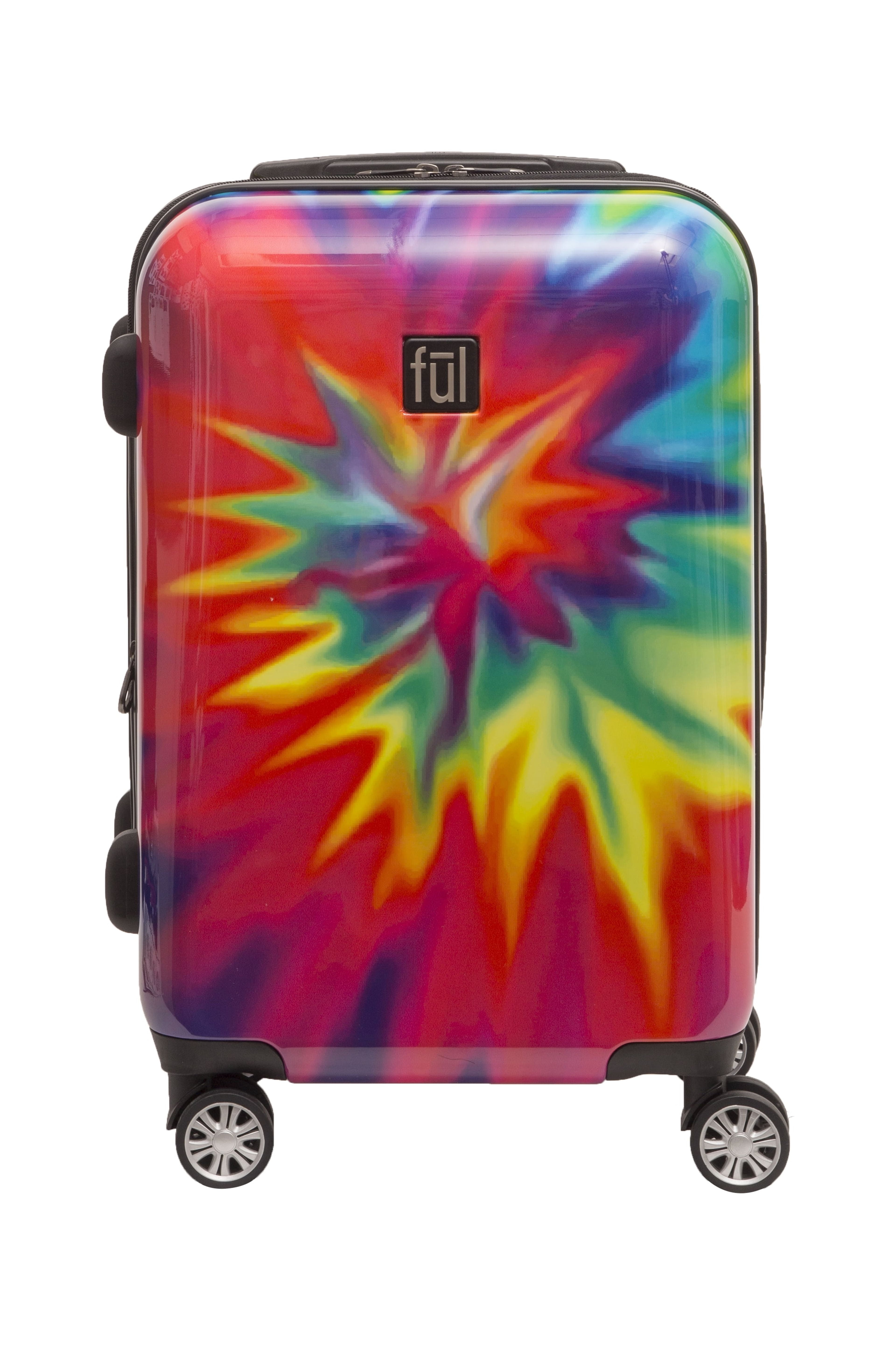 FUL Tiedye Swirl 20 Inch Expandable Spinner Rolling Luggage Suitcase