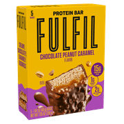 Fulfil Chocolate Peanut Caramel Flavored Protein Bars, 1.41 oz (5 Count)