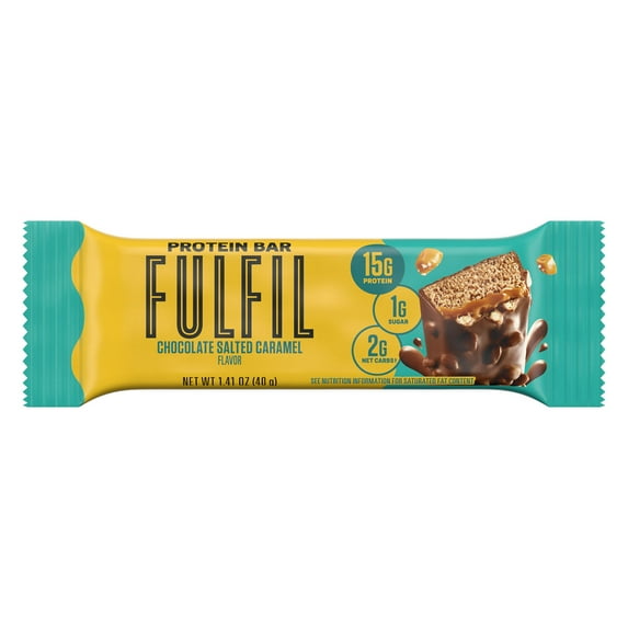 FULFIL Nutrition Vitamin & Protein Bar, Chocolate Salted Caramel, 1 Bar