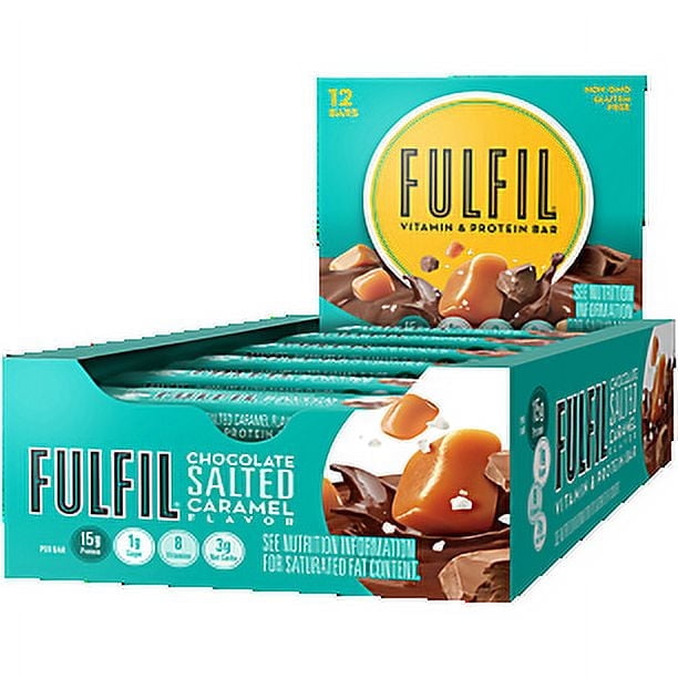 FULFIL Nutrition & Protein Bar, Chocolate Salted Caramel, 12 Pack