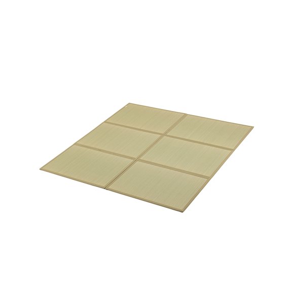 FULI Japanese Tatami Mattress, Igusa Mat (100% Japanese Rush Grass) Folds in Three, Made in Japan (Natural, King)