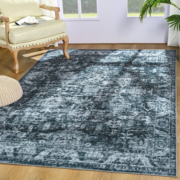 FULIE 4'x6'Boho Rugs Area Rugs for Living Room Ultra Soft Rug Vintage Carpet,Gray