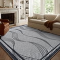 thumbnail image 1 of FULIE Abstract 4'x6'Rugs for Living Room Soft Area Rugs Boho Carpet,Dark Gray, 1 of 7