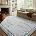thumbnail image 1 of FULIE Abstract 4'x6'Rugs for Living Room Soft Area Rugs Boho Carpet,Light Gray, 1 of 7