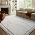 thumbnail image 1 of FULIE Abstract 6'x9'Rugs for Living Room Soft Area Rugs Boho Carpet,Beige, 1 of 7