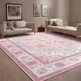 thumbnail image 1 of FULIE Bohemian Area Rug 6'x9'Rug Machine Washable for Living Room/Dining Room/Bedroom,Pink, 1 of 8