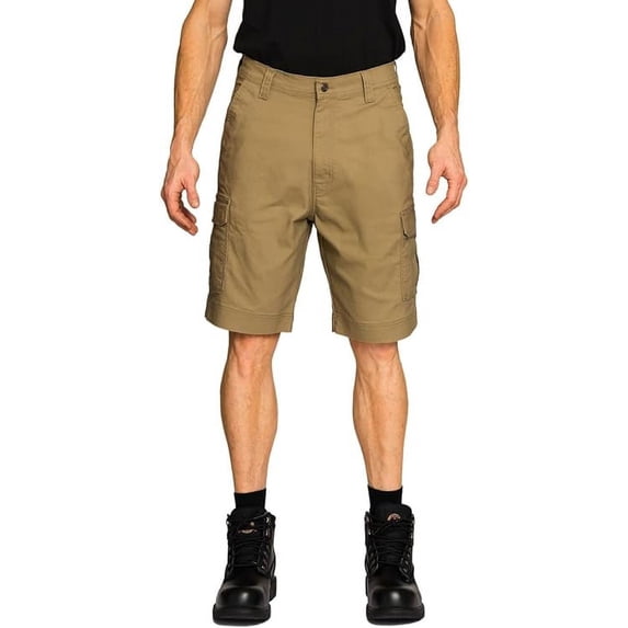FULL BLUE Cargo Canvas Shorts, Performance Stretch, Regular Fit, Khaki, Size 64
