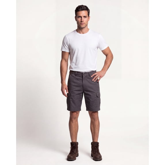 FULL BLUE Cargo Shorts, Performance Stretch, Ripstop, Water Repellent, Grey, Size 32