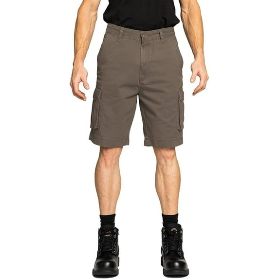 FULL BLUE Cargo Twill Shorts, Regular Fit, Dark Taupe, Size 70