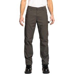 FULL BLUE Carpenter Canvas Pants, Regular Fit, Performance Stretch, Utility Pocket & Hammer Loop, Grey, 34x30
