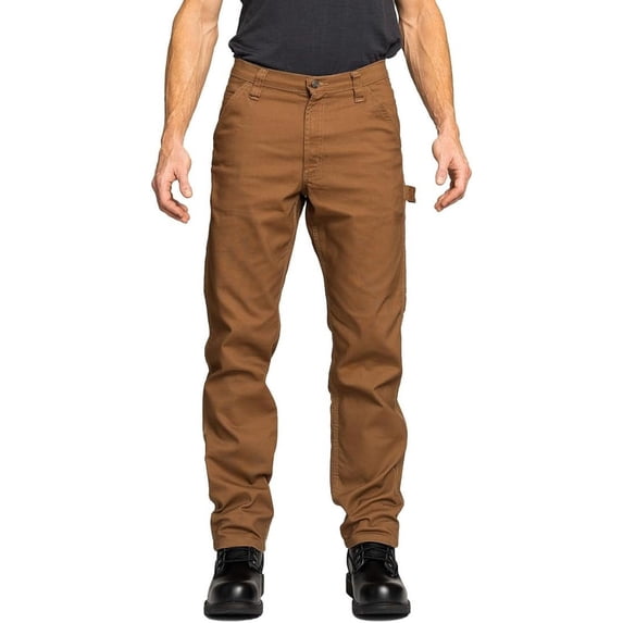 FULL BLUE Carpenter Canvas Pants, Regular Fit, Performance Stretch, Utility Pocket & Hammer Loop, Rust, 44x30