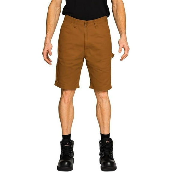 FULL BLUE Carpenter Canvas Shorts, Performance Stretch, Regular Fit, Rust, Size 64