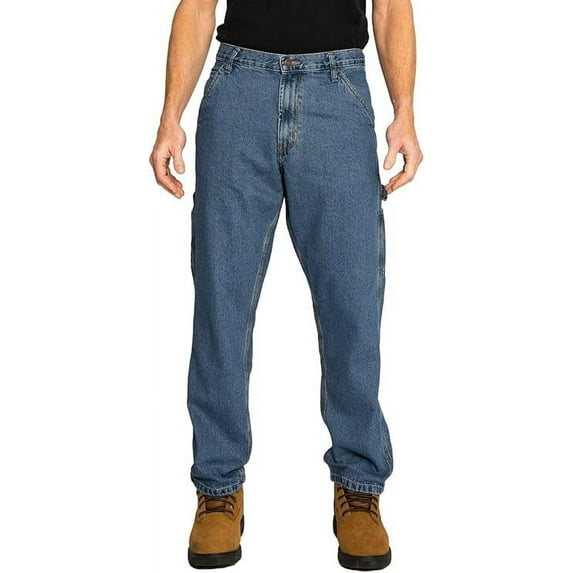 FULL BLUE Carpenter Denim Jeans, Relaxed Fit, Utility Pocket & Hammer Loop, Light Wash, 33x36