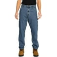 thumbnail image 1 of FULL BLUE Carpenter Denim Jeans, Relaxed Fit, Utility Pocket & Hammer Loop, Light Wash, 34x30, 1 of 7
