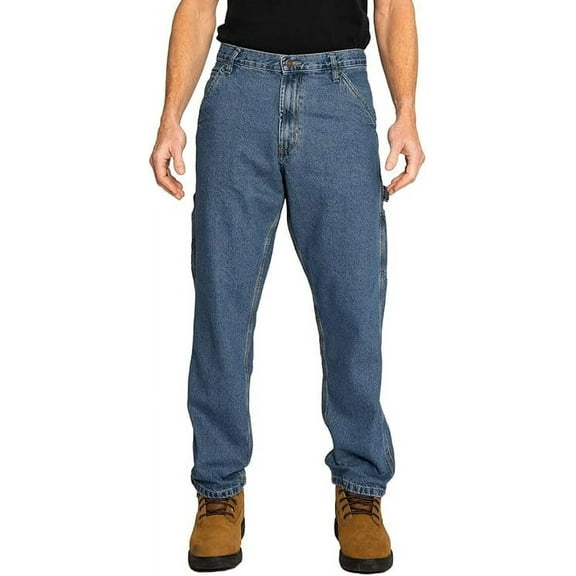 FULL BLUE Carpenter Denim Jeans, Relaxed Fit, Utility Pocket & Hammer Loop, Light Wash, 34x34