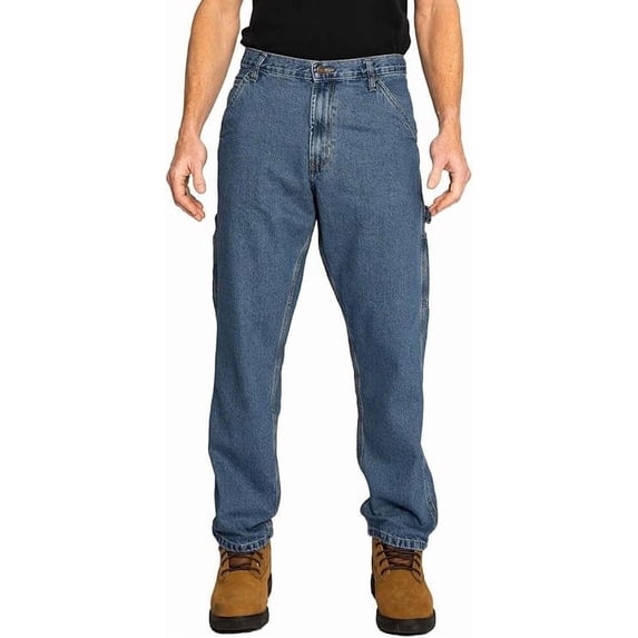 FULL BLUE Carpenter Denim Jeans, Relaxed Fit, Utility Pocket & Hammer Loop, Light Wash, 36x32
