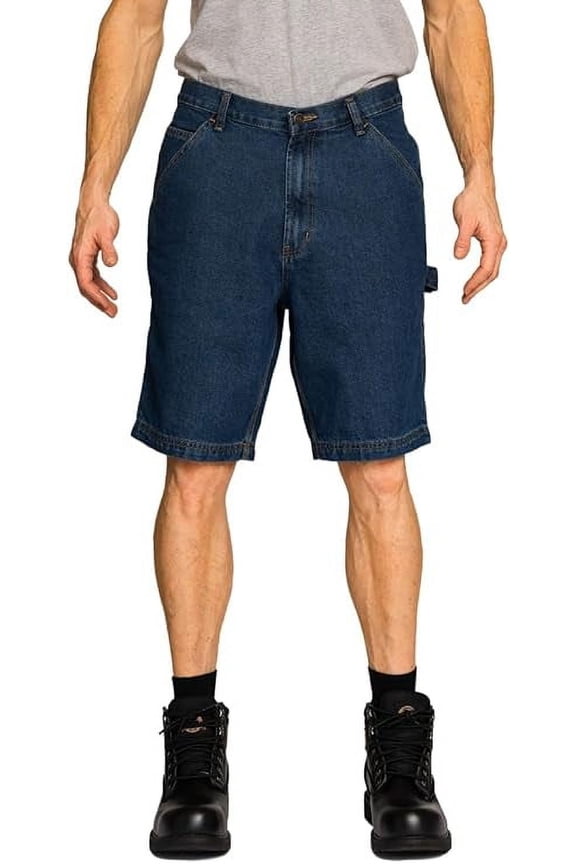 Carpenter Denim Shorts, Regular Fit, Medium Wash, Size 32