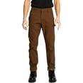 thumbnail image 1 of FULL BLUE Carpenter Fleece Lined Canvas Stretch Performance Pants, Regular Fit, Utility Pocket & Hammer Loop, Brown, 40x30, 1 of 6