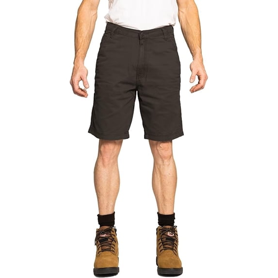 FULL BLUE Cell Phone Pocket Canvas Shorts, Performance Stretch, Regular Fit, Grey, Size 44